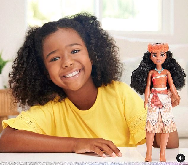 Mattel's return to producing and selling Disney princess dolls comes nearly a decade after losing the license to rival company Hasbro.  In the image, a girl is seen with the Moana doll.