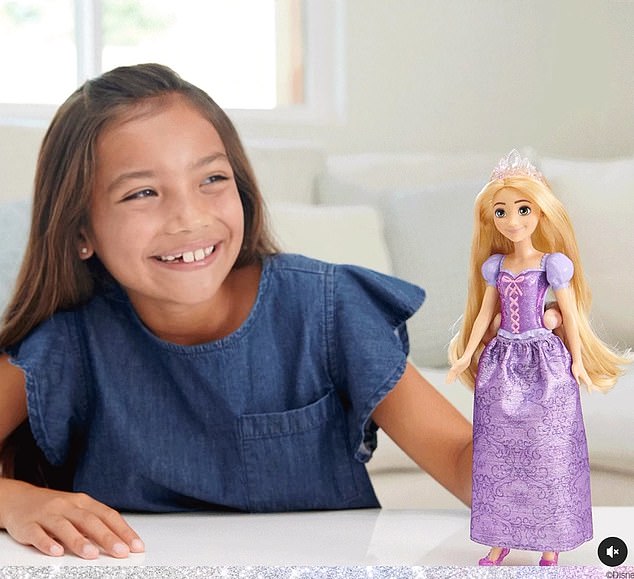 The new dolls are part of a broader effort to revive the allure of design at the company.  The Rapunzel doll is pictured here on the right.