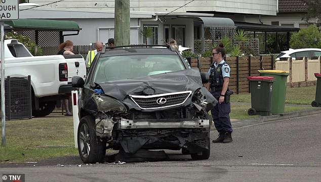 James was in a car with his mother Anastasia heading to the stores to buy new shoes when their vehicle was allegedly struck by an SUV.