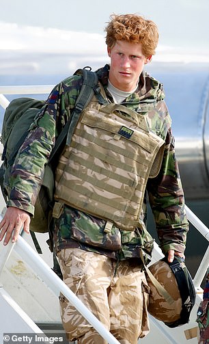 Harry's admissions come just days after he revealed he killed 25 people during his second tour in his memoir, Spare.  He is pictured above during his time in the military.