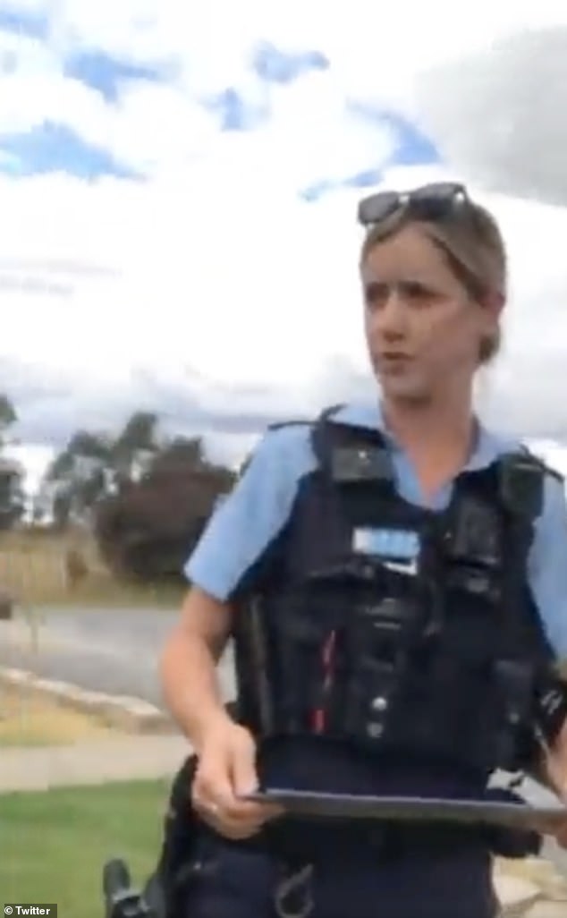 Victorian woman Chloe Fisher was pulled over by police while driving through Gundagai in rural New South Wales.