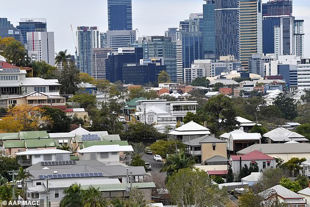 Brisbane property values ​​(pictured) have seen a 10 per cent decline since May 2022