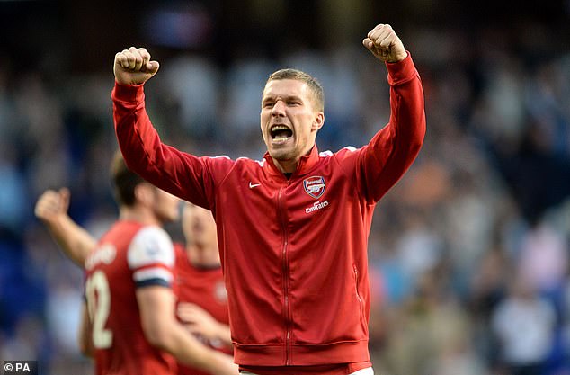 Podolski spent three years with Arsenal, scoring 31 goals in 82 games in all competitions.