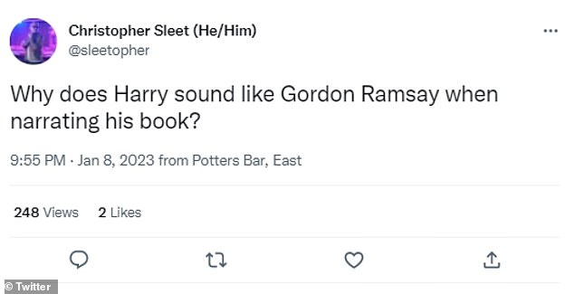 Those watching from home were quick to point out the similarities to the sound of the royal chef and the Scotsman, famous for their fiery tempers.