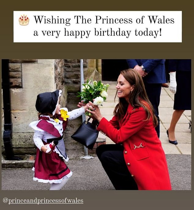 As the world reeled from the interviews this morning, the Royal Family's official social media channels shared a birthday wish for the Princess.