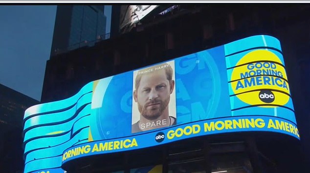 His memoirs and cover on New York's Times Square this morning