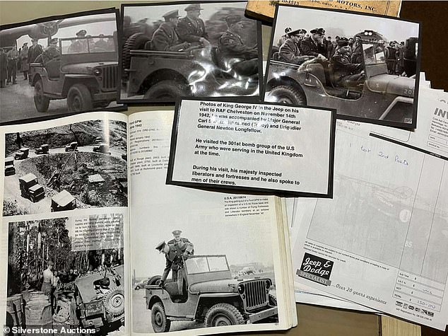 Photographs and certificates sold with the vehicle show it was used by His Majesty King George VI and US General Carl A. Spaatz at RAF Chelveston on 14 November 1942