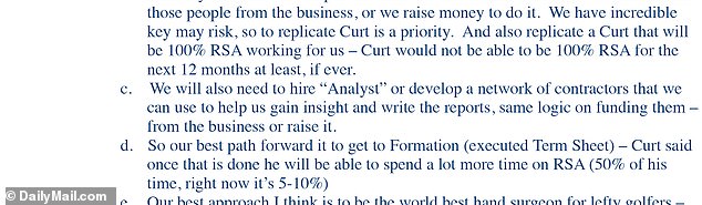 In a 2010 email a staffer at Hunter's consultancy firm Rosemont Seneca suggested the then-richest man in the world, Carlos Slim, as a potential client for a new 'Global Risk' advisory firm they were planning