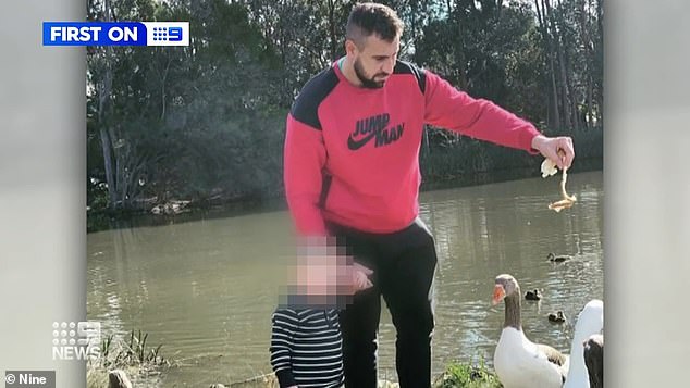 A Melbourne father reunited with his young son shared a desperate warning to parents after a thief drove off with the two-year-old asleep in the back of his car as he entered a store in Chelsea (father and son in the photo)