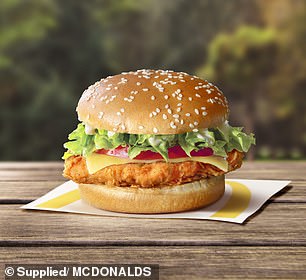 The McSpicy Deluxe puts a fierce twist on one of Macca's most popular chicken burgers with a fillet topped with a crispy chili coating, creamy mayonnaise, lettuce cheese and tomato on a sesame seed bun