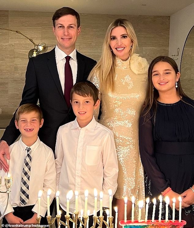 It is not clear if Ivanka's husband, Jared Kushner, or their 11-year-old daughter, Arabella, were with them on the private boat.