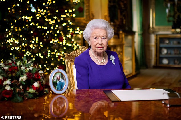 Meghan gave Harry a Queen ornament (pictured in 2020) that she had bought from a local store on Christmas Eve 2020. The boy Archie was running and hit the base of the tree, causing the ornament to fall fell and broke into pieces.