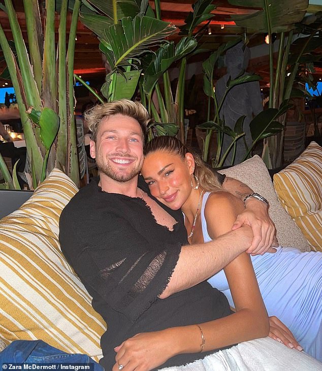 Lovebirds: The former Made In Chelsea star, 30, who has been in a relationship with former islander Zara McDermott, 26, for three years, has been a huge fan of the hit ITV2 series.