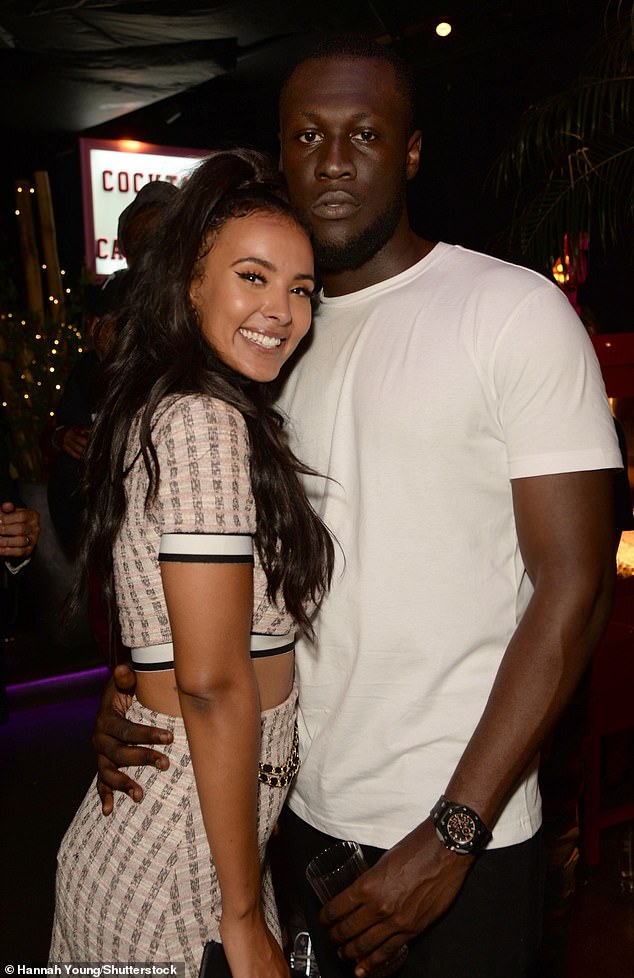 Ex: Maya was in a relationship with Stormzy between 2015 and 2019 (pictured in 2018)