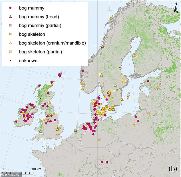 People were buried in bogs across Europe from the prehistoric period until early modern times, according to the researchers