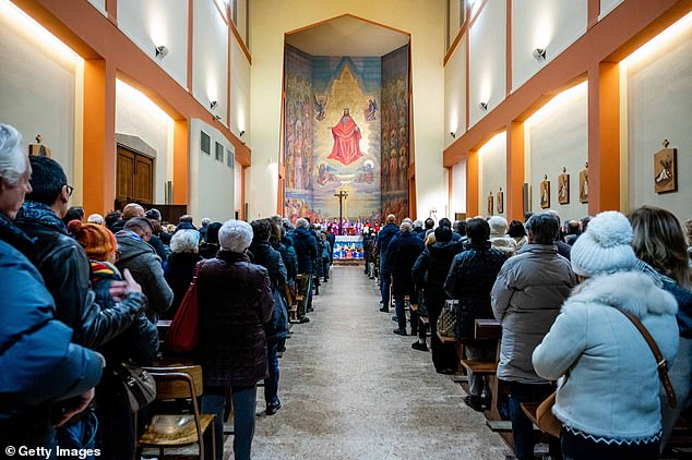 The service honoring Vialli's life was held at the Parrocchia di Cristo Re church in Italy.