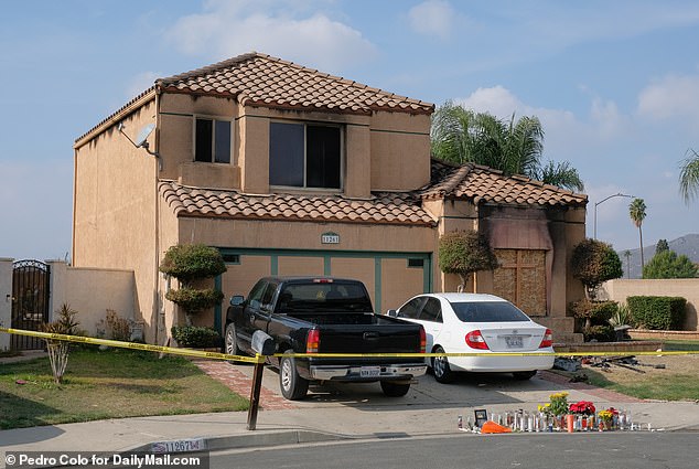 This is the Riverside, California home where Edwards allegedly killed three members of the Winek family before setting the house on fire.