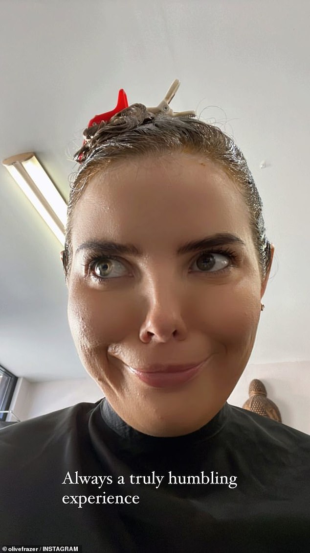 She documented her day at the salon on her Instagram Stories.