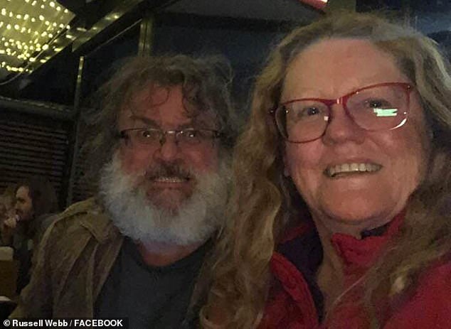 The teens immediately pulled Bev Webb (pictured with her husband Russ) out of the sea, but she was already unconscious and appeared to have stopped breathing.