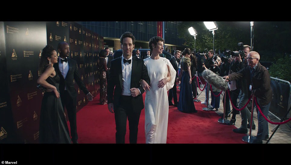 Avenger: 'You're an Avenger,' it continues, as we watch shots of Scott and Hope dressed to the nines as they walk a red carpet.