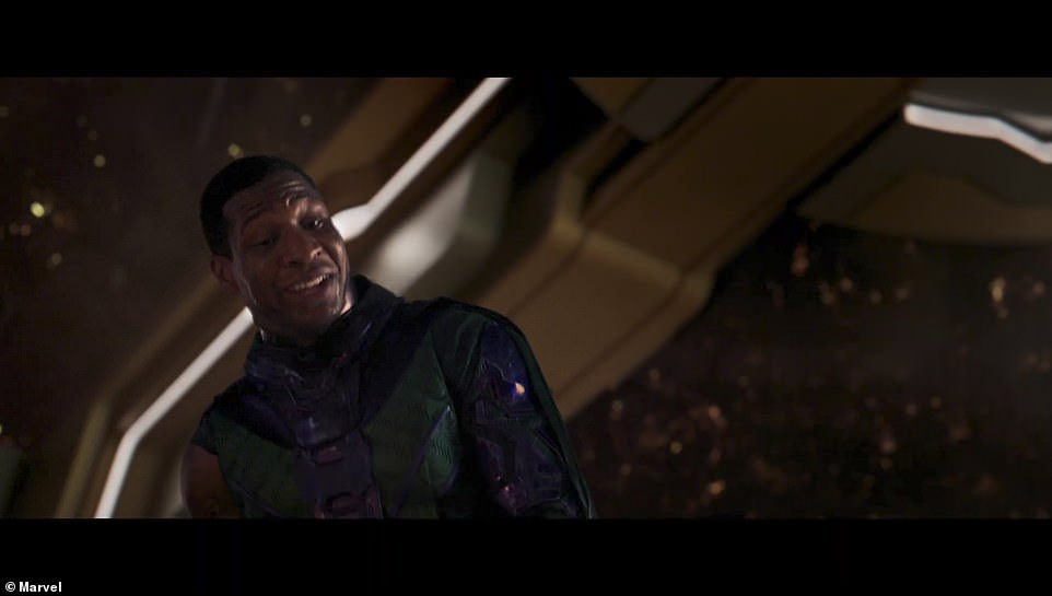 Win?: The trailer ends dramatically with an angry Kang saying, 'You thought you could win?'  before lowering his boot and breaking Ant-Man's helmet