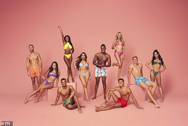 Not far to go!  Maya will host her first series of Love Island after her predecessor Laura Whitmore stepped down after the summer season in 2022 (Islanders shown)