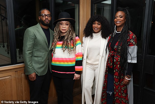 Joined: She was joined by Black Panther: Wakanda Forever director Ryan Coogler, costume designer Ruth E. Carter, production designer Hannah Beachler and stylist Camille Friend.