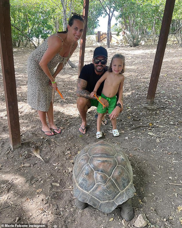 Fun-filled: Beneath the post, Mario penned: 'Great family holiday to Antigua!  Started 2023 making some amazing memories'