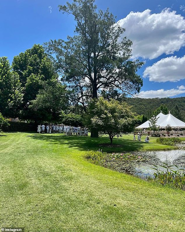 The sprawling property provided the perfect backdrop for the couple, who tied the knot on Saturday in front of their friends and family.