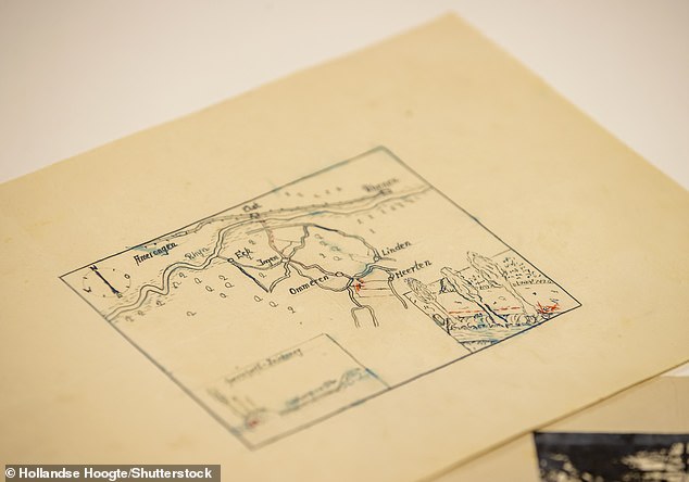 The Dutch national archive has released several documents after 75 years under the official secrets law.  They included a government file on Nazi treasure, a witness statement, and a hand-drawn map, with an X marked between Ommeren and Lienden.