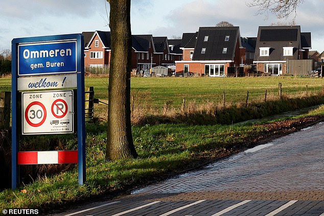 A general view of a street in the Dutch town of Ommeren, the Netherlands