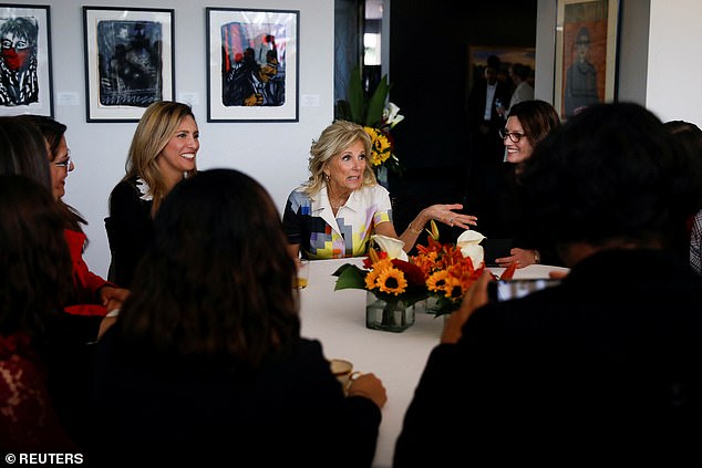 Jill Biden also hosted a conversation on women's empowerment on Monday.