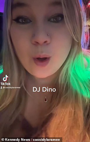 Cassidy DJ at a karaoke bar under the stage name of DJ Dino