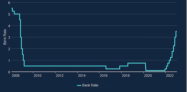 The Bank of England raised interest rates repeatedly last year, with the base rate reaching 3.5%