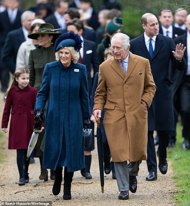 King Charles and Queen Consort Camilla attend Christmas Day service