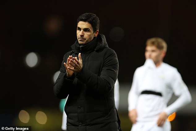 Mikel Arteta has been impressed with the youngster and says he will continue to thrive.