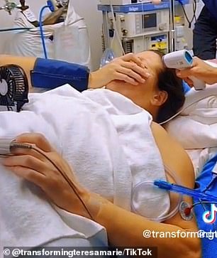 An emotional Teresa wakes up from surgery