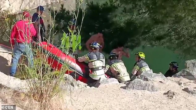 The fire and rescue department was alerted by a boy who had previously had an accident at the popular cliff diving spot