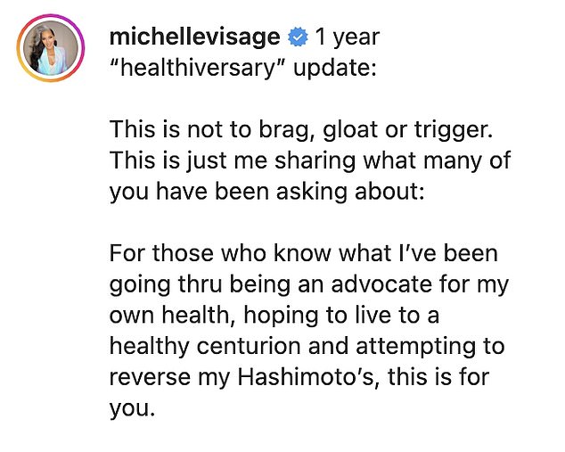 1673371045 365 Michelle Visage reveals shes lost 45lbs in a year thanks