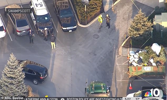 Police were also seen in the parking lot of an apartment complex where Walshe's mother lives, taking the dumpsters with a police escort to the transfer station in Peabody to be searched.