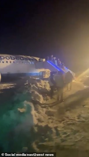 On January 8 a Pobeda airline plane skidded off the runway and got stuck in deep snow, aborting its takeoff