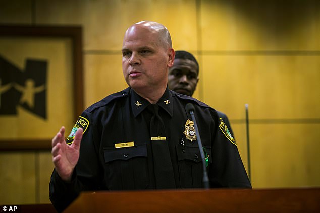 On Monday, Newport News Police Chief Steve Drew (pictured) said in a news conference posted on Facebook that the boy had found the gun at his home and put it in his backpack to take to school. .