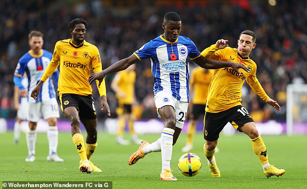 Brighton star Moises Caicedo has also been linked with a move to Anfield in recent weeks.