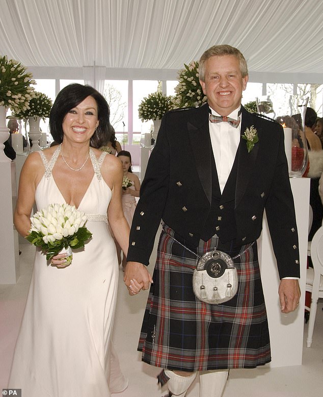 Divorce: Colin, believed to be worth £40m, separated from his second wife in 2015 following allegations about his private life (pictured on their wedding day)