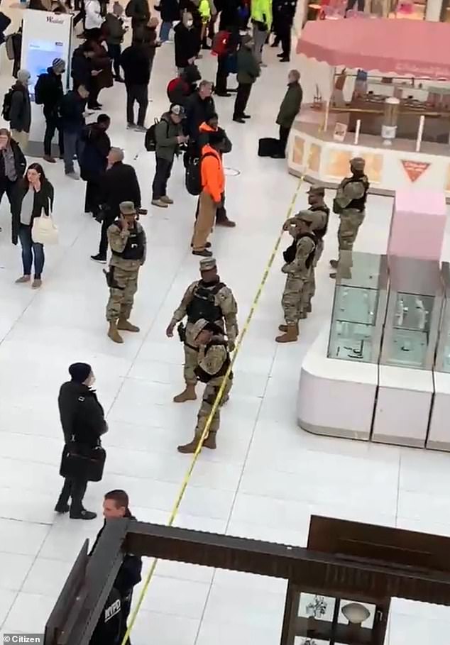 Members of the military were seen at The Oculus following the threat.  Witnesses say they were evacuated and heard helicopters hovering over the building