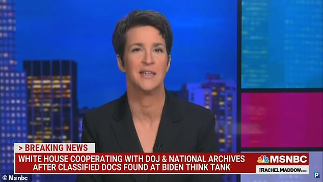 MSNBC host Rachel Maddow also tried to distinguish between the two cases, claiming the right is having a 'brief flurry of excitement' over the revelations