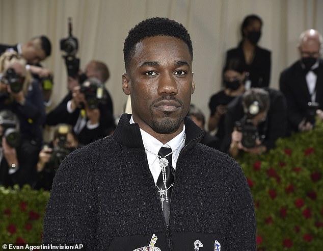 He looks happy!  Frank Ocean at the Metropolitan Museum of Art's Costume Institute Benefit Gala in May