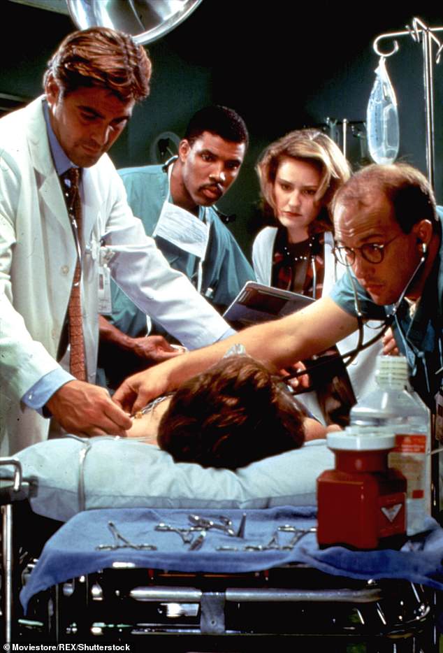 Honored: One of Tuber's biggest honors in the industry was an Emmy he received for editing an episode of the first season of ER (pictured) in 1995, which he shared with editor Randy Jon Morgan.