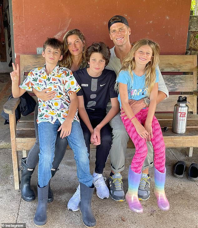 Brady is the father of Benjamin, 13, and Vivian, 10, with his ex Gisele Bündchen, and John Edward Thomas Moynahan, their 15-year-old son, with actress Bridget Moynahan, 51.