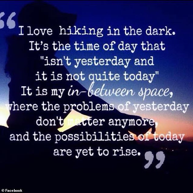 González shared inspirational quotes, including this one about walking in the dark.